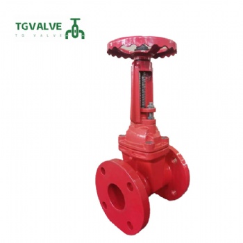 Rising-stem resilient seat gate valve